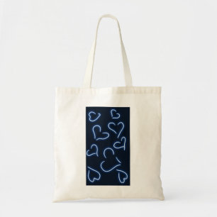 Bolsa Tote Neon Hearts Blue