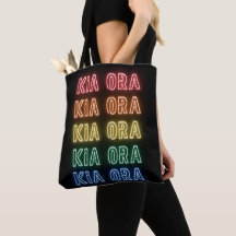 Neon Kia Ora Arco-íris Orgulho Nova Zelândia