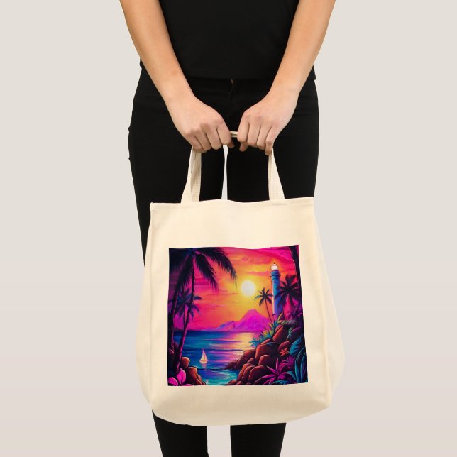 Bolsa Tote Neon Seaside Beacon 1 (Frente (produto))