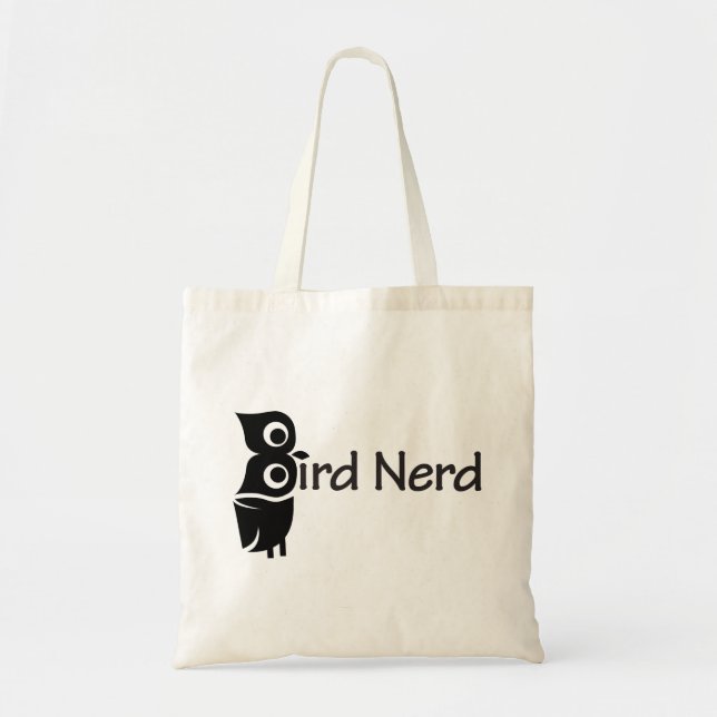 Bolsa Tote Nerd de aves e coruja (Frente)