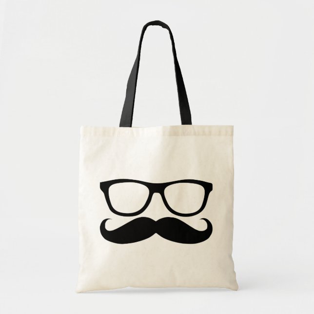 Bolsa Tote Nerd de bigode (Frente)