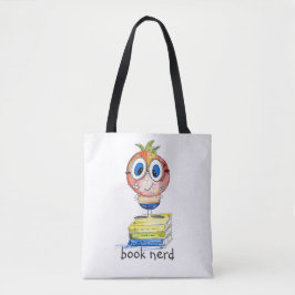 Bolsa Tote Nerd de Livro Branco