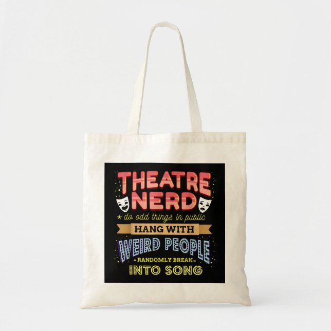 Bolsa Tote Nerd de Teatro, Atriz Engraçado de Ator da Broadwa (Frente)
