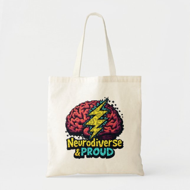 Bolsa Tote Neurodiversa e Orgulhosa (Frente)