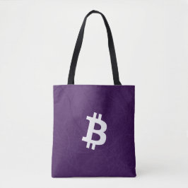 Bolsa Tote Neurônio Bitcoin Roxo Escuro