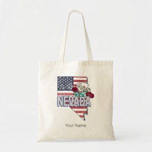 Bolsa Tote Nevada United States Retro Map Vintage USA Casino