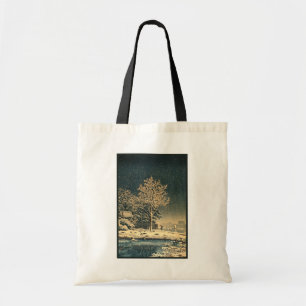 Bolsa Tote Nevasca no Japão Feudal no Rio Sumida Ukiyo Tot