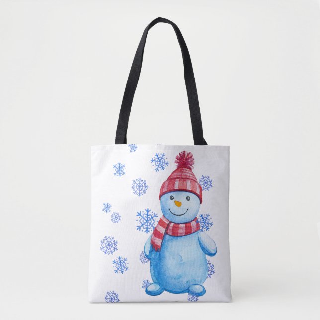 Bolsa Tote Neve com flocos de neve (Frente)