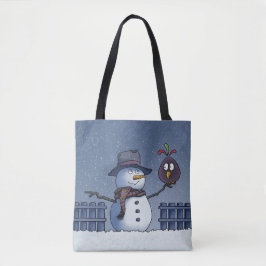 Bolsa Tote Neve com Pássaro