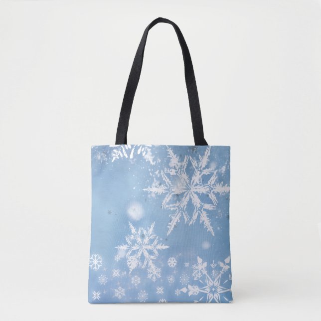 Bolsa Tote Neve de Natal Maravilhosa (Frente)