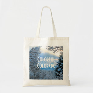 Bolsa Tote Neve em Pinheiros nas Montanhas Rochosas do Colora