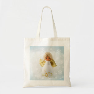 Bolsa Tote Neve feliz do anjo do Natal do amor