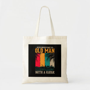 Bolsa Tote Never Underestimate Old Man With Kayak