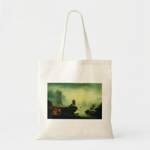 Bolsa Tote Névoa da Manhã no mar por Joseph Vernet 