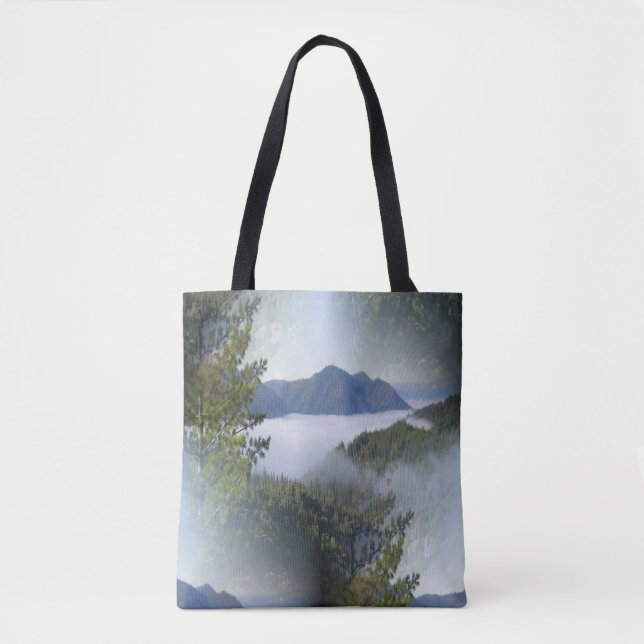 Bolsa Tote Névoa enevoando sobre as montanhas... (Frente)