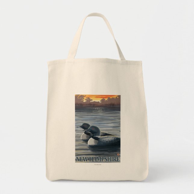 Bolsa Tote New Hampshire Common Loon (Frente)