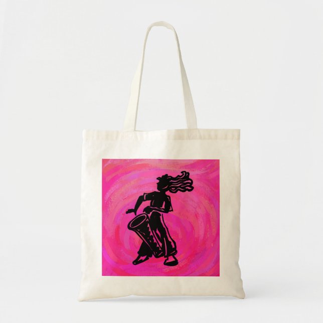 Bolsa Tote New York Boogie Nights Drum Hot Pink (Frente)