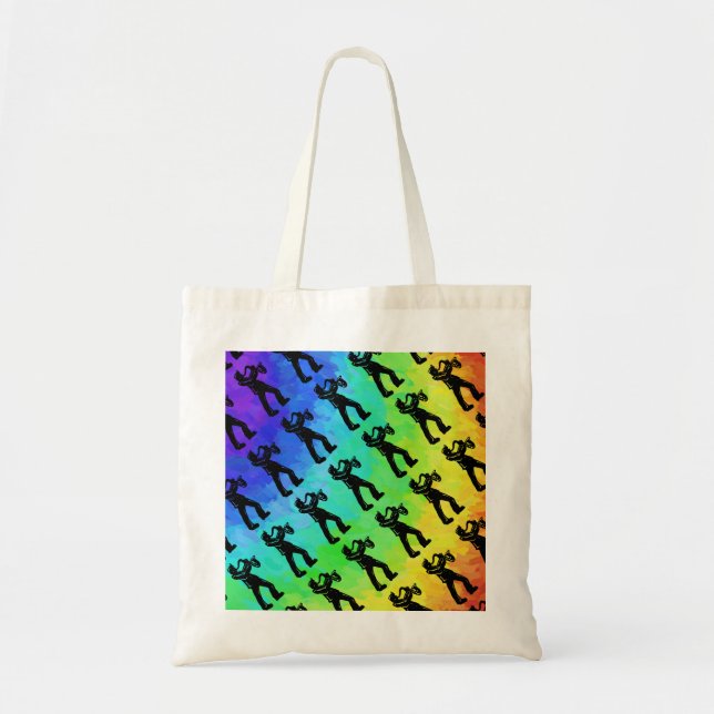Bolsa Tote New York Boogie Nights Saxofone Rainbow (Frente)