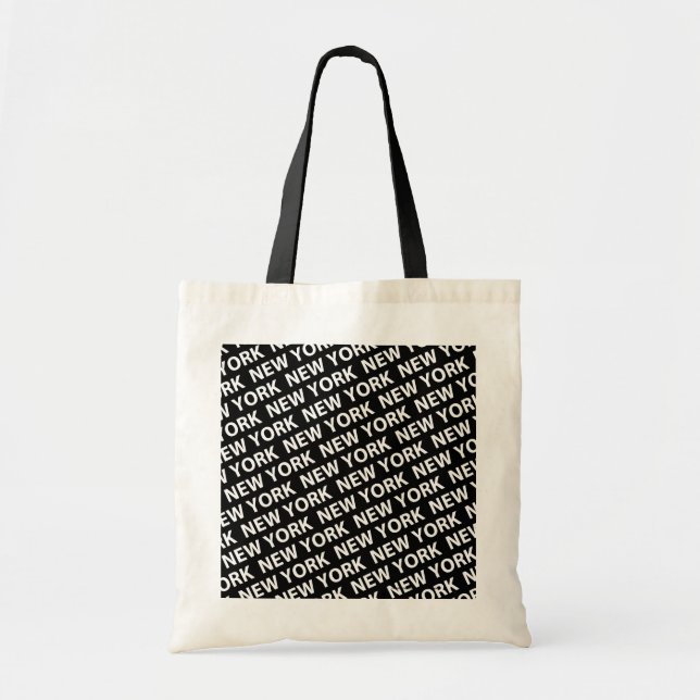 Bolsa Tote New York Pattern White (Frente)