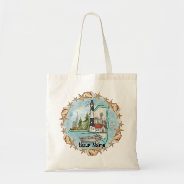 Bolsa Tote New York Shells Lighthouse (Frente)