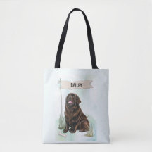 Newfoundland Aquarela Cachorro Personalizado