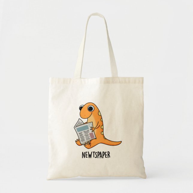 Bolsa Tote Newspaper Funny Newt Pun (Frente)