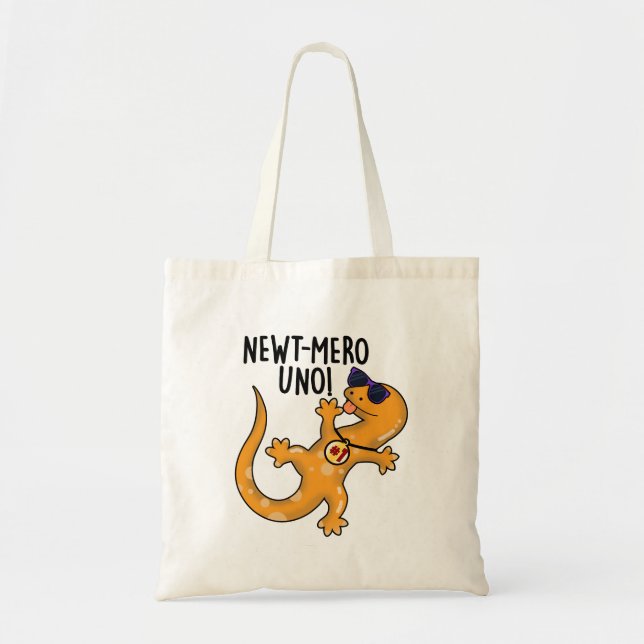 Bolsa Tote Newt-mero Uno Funny Newt Pun (Frente)