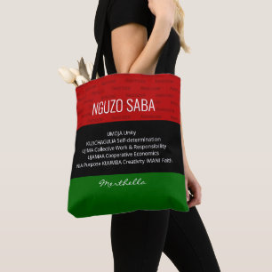 Bolsa Tote NGUZO SABA Kwanzaa, personalizado pela na moda