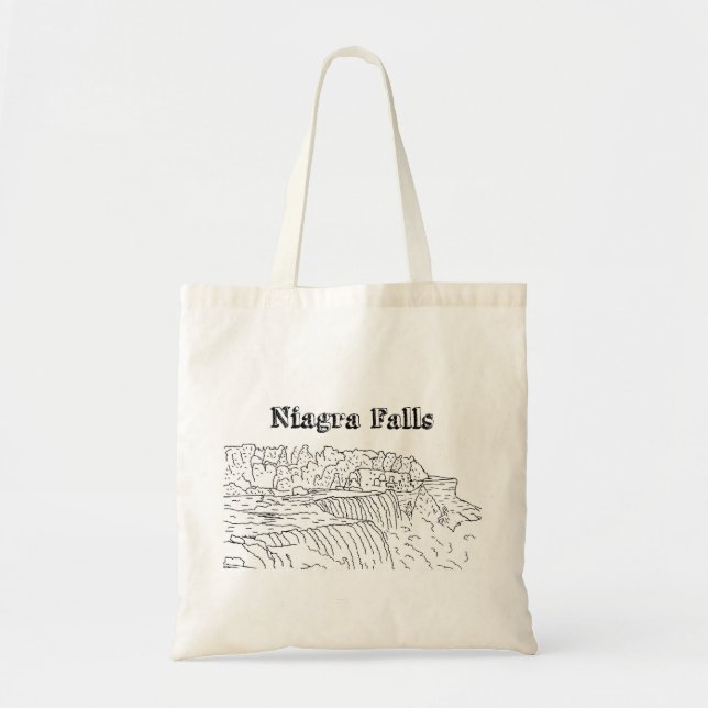 Bolsa Tote Niagara Cai Férias Desenhando Férias Viagem de Art (Frente)