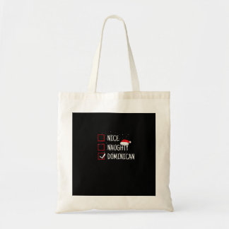 Bolsa Tote Nice Naughty Dominican Christmas List