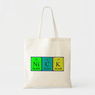 Bolsa Tote Nick periodicamente mesa name tote bag