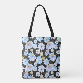 Bolsa Tote Nigella Flores no Fundo Escuro, Patterno Atormenta