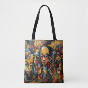 Bolsa Tote Nigéria, Arte Abstrato nigeriana, Arte Africana
