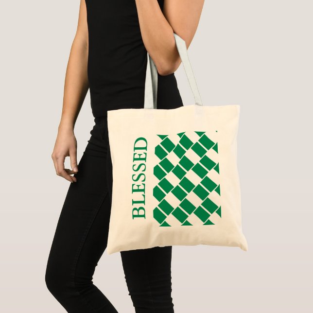 Bolsa Tote NIGERIA FLAG Abençoada (Frente (produto))