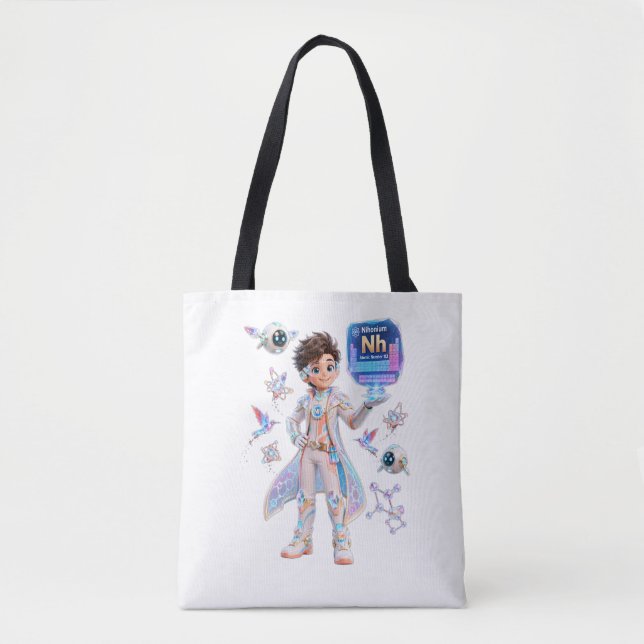 Bolsa Tote Nihonium (Nh) – COLEÇÃO ATOMIVRA™ (Frente)
