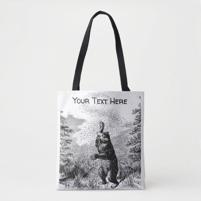Bolsa Tote Nimrod - Urso e Abelhas (Frente)