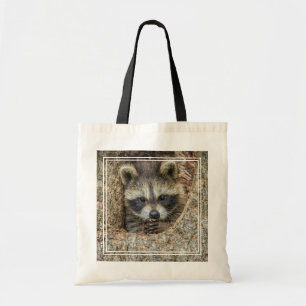 Bolsa Tote Ninho de Guaxinim Dentro de uma Cavidade de Árvore