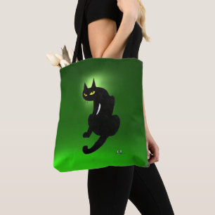 Bolsa Tote NINJA BLACK CAT Emerald Green