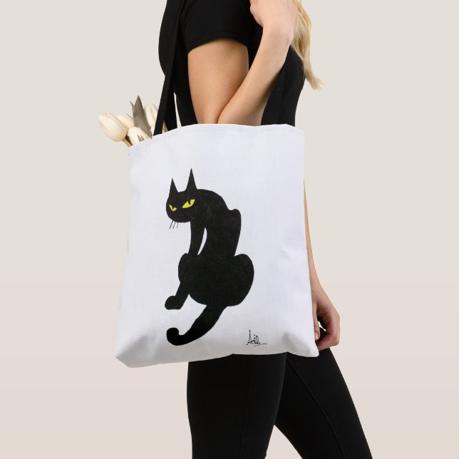 Bolsa Tote NINJA BLACK CAT White (Close Up)