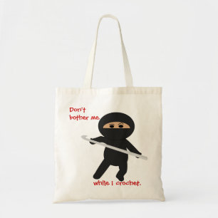 Bolsa Tote Ninja com o saco do gancho de Crochet