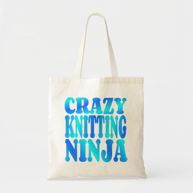 Bolsa Tote Ninja Crazy Knitting (Frente)