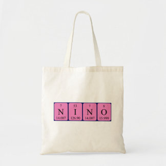 Bolsa Tote Nino: nome periódico da mesa tote saco