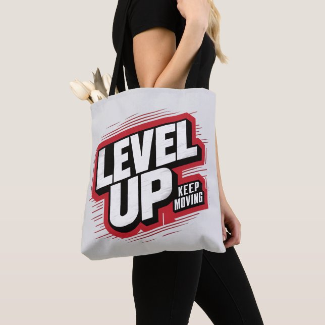Bolsa Tote Nivelar para Cima Continuar a Mover (Close Up)