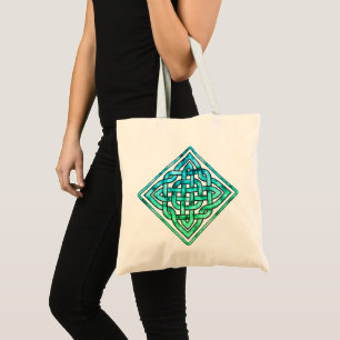 Bolsa Tote Nó Celta - Saco Verde Azul