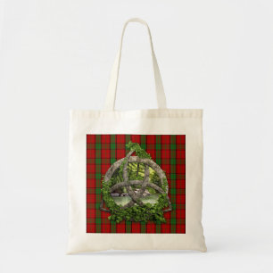 Bolsa Tote Nó da trindade e Tartan celtas de Maxwell do clã