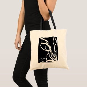 Bolsa Tote Nó do buquê: Abstrato preto e branco