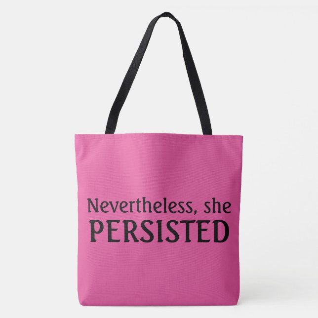 Bolsa Tote No entanto, ela persistiu (Frente)