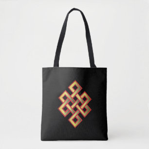 Bolsa Tote Nó Eterno Dourado no Preto
