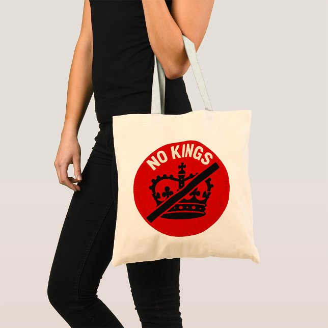 Bolsa Tote No Kings Protest Symbol (Criador carregado)