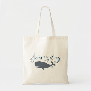 Bolsa Tote No Mar do Dia da Baleia Vintage